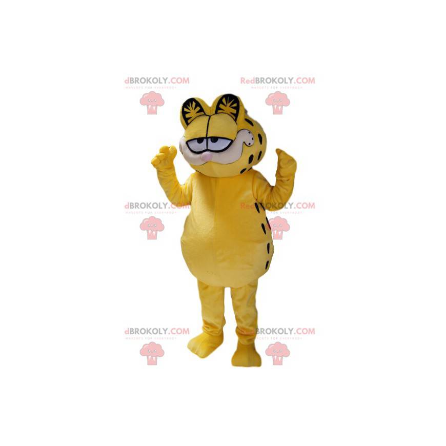 Mascote Garfield, o gato ganancioso do desenho animado -