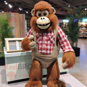 Beige orang-oetan mascotte...