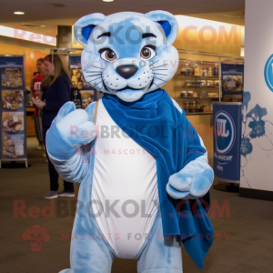 Blauer Berglöwe Maskottchen...