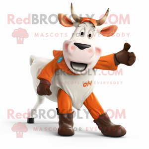 Rust Holstein Cow mascotte...