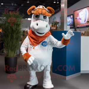 Rust Holstein Cow mascotte...