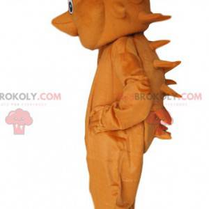 Mascotte riccio marrone molto divertente. Costume da riccio. -