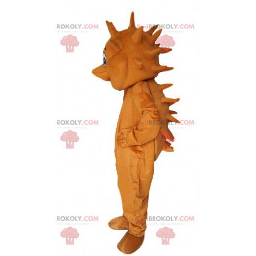 Mascotte de hérisson marron très marrant. Costume de hérisson.