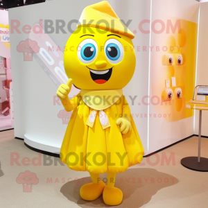 Yellow Candy maskot drakt...