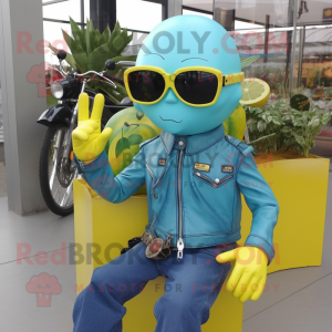 Turquoise Lemon mascotte...