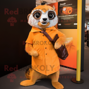 Oranje Meerkat mascotte...