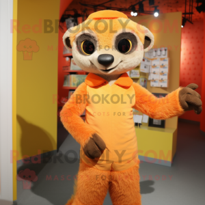 Orange Meerkat maskot...