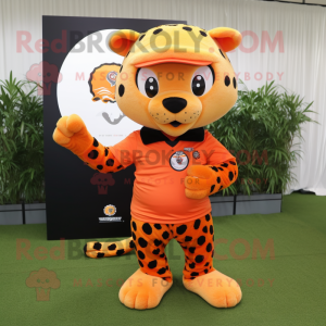 Orange leopard maskot...