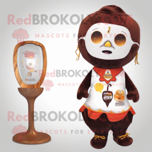 Rust Hourglass mascot costume character dressed with a One-Piece Swimsuit and Coin purses