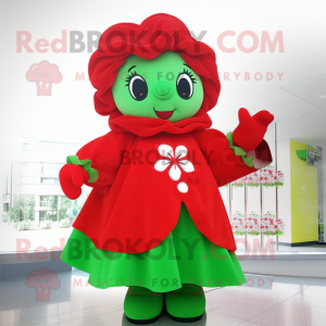 Red Four Leaf Clover maskot...