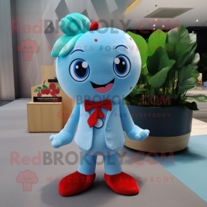 Sky Blue Strawberry maskot...