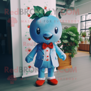 Sky Blue Strawberry maskot...