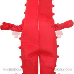 Mascotte de monstre cyclope rouge super sympathique -