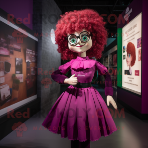 Magenta irsk danser maskot...