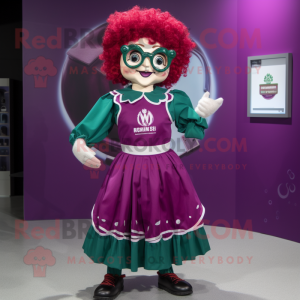 Maskottchen kostüm Magenta...