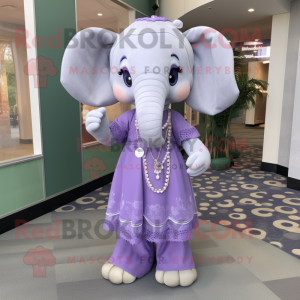 Lavendel olifant mascotte...