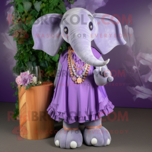 Lavendel elefant maskot...
