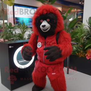 Red Sloth Bear maskot...