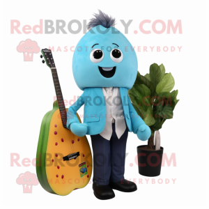 Cyan Squash maskot kostym...