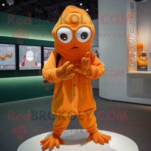 Orange Kraken maskot...