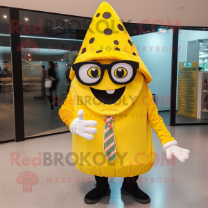 Yellow Pizza Slice mascotte...