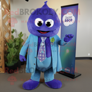 Blue Grape mascotte kostuum...