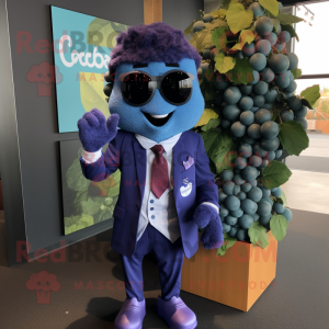 Blue Grape mascotte kostuum...