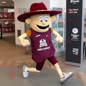 Maroon Cowboy maskot drakt...