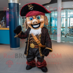 nan Pirate mascot costume character dressed with a Playsuit and Foot pads