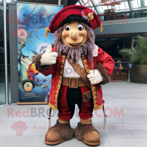 nan Pirate mascot costume character dressed with a Playsuit and Foot pads