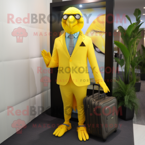 Cytrynowo-żółta papuga w...