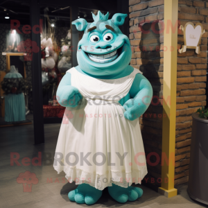 Postava maskota Teal Ogre...