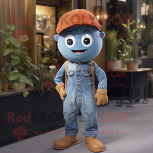 Rost aprikos maskot kostym...