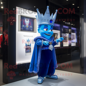 Blue Queen maskot kostume...