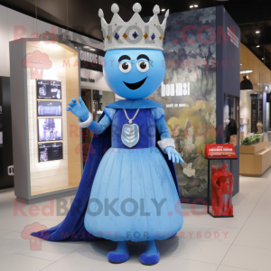 Blue Queen mascotte kostuum...