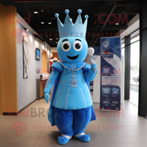 Blue Queen mascotte kostuum...