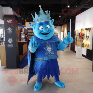 Blue Queen maskot kostume...