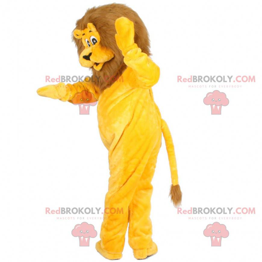 Mascota del león amarillo y marrón - Redbrokoly.com