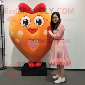 Peach Heart maskot kostume...