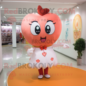 Peach Heart maskot drakt...