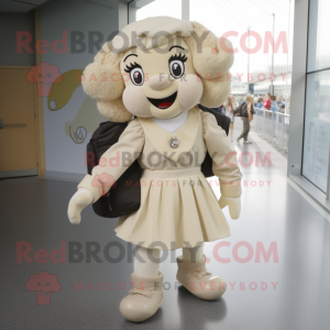 Beige irske dansesko maskot...