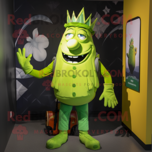 Lime Green King maskot...