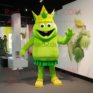 Lime Green King maskot...