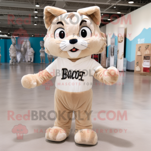 Beige Bobcat mascotte...