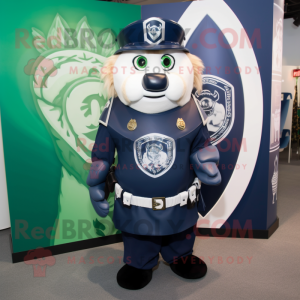 Navy Celtic Shield maskot...
