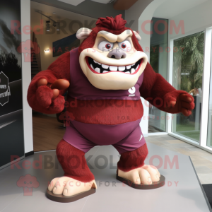 Maroon Ogre mascotte...