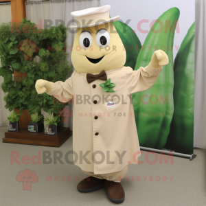 Beige Zucchini maskot...