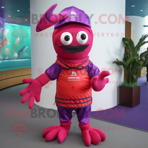 Magenta Lobster mascotte...