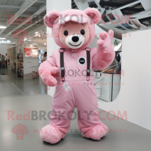 Pink Teddy Bear maskot...