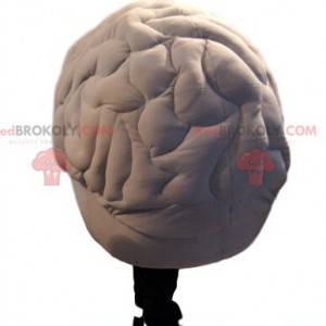 Mascota de cerebro blanco con una gran sonrisa - Redbrokoly.com